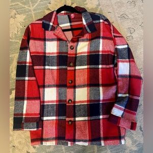 Red and Black Plaid Flannel Shirt